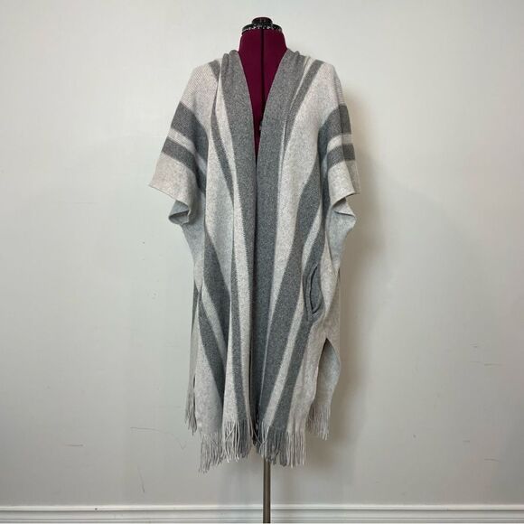 Lucky Brand Striped Open front cardigan Gray Fridge hem One size - Picture 1 of 7